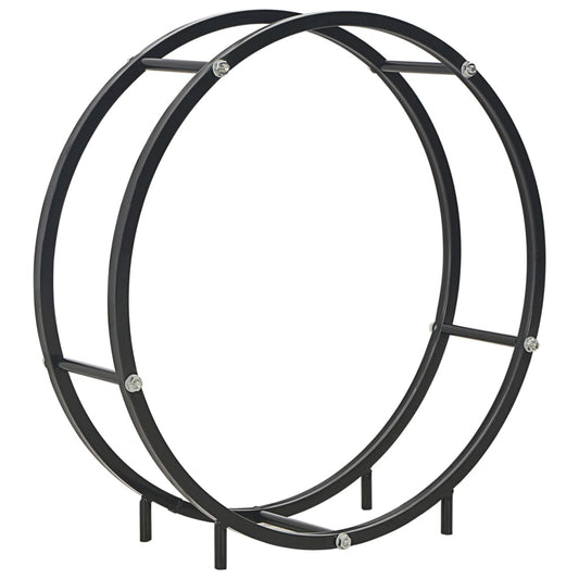 Berkfield Firewood Rack Black 70x20x70 cm Steel