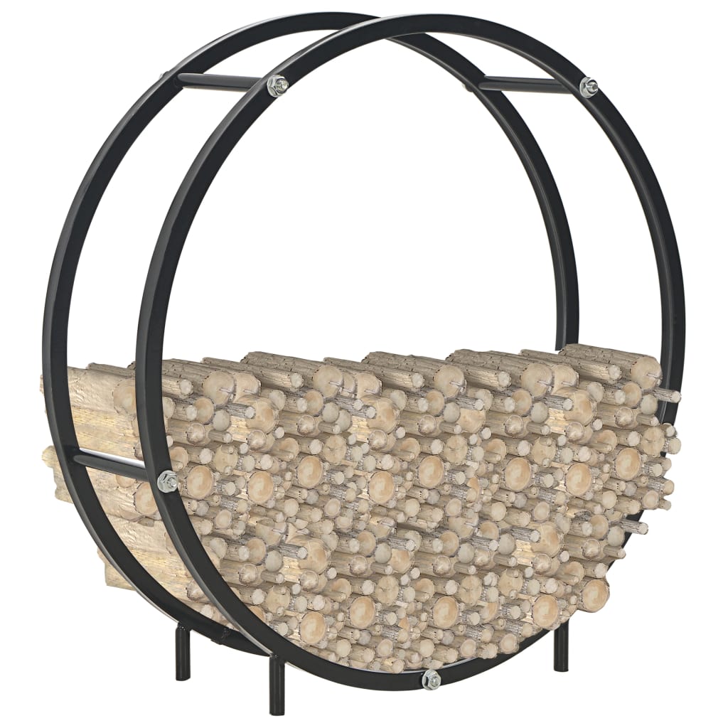 Berkfield Firewood Rack Black 70x20x70 cm Steel