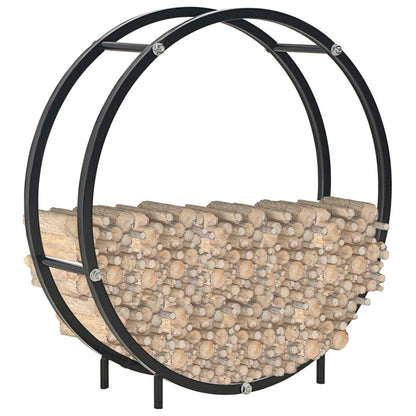 Berkfield Firewood Rack Black 70x20x70 cm Steel
