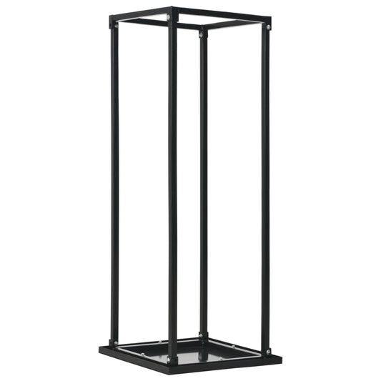 Berkfield Firewood Rack with Base Black 37x37x113 cm Steel