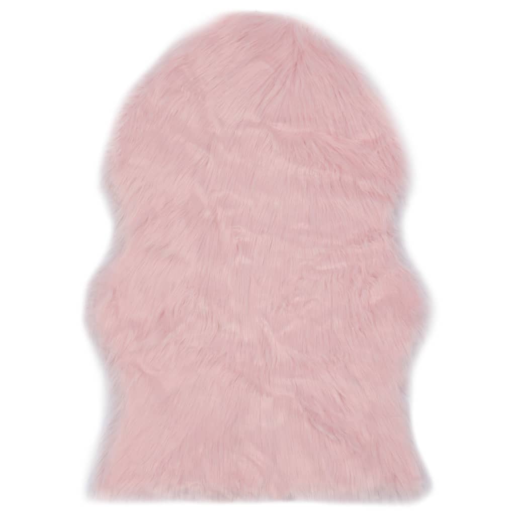 Berkfield Rug 60x90 cm Faux Sheep Leather Pink