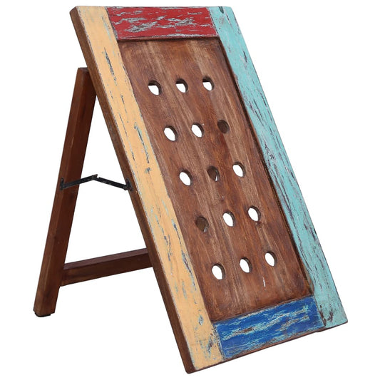 Berkfield Wine Rack for 15 Bottles 47x28x78 cm Solid Reclaimed Wood