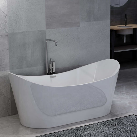 Berkfield Freestanding Bathtub White Acrylic 204 L