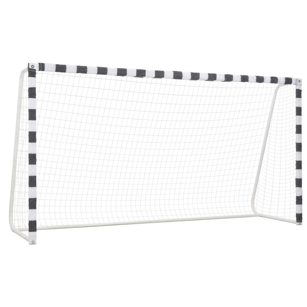 Berkfield Soccer Goal 300x160x90 cm Metal Black and White