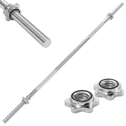 Berkfield Barbell Bar 3x140 cm Solid Steel Silver