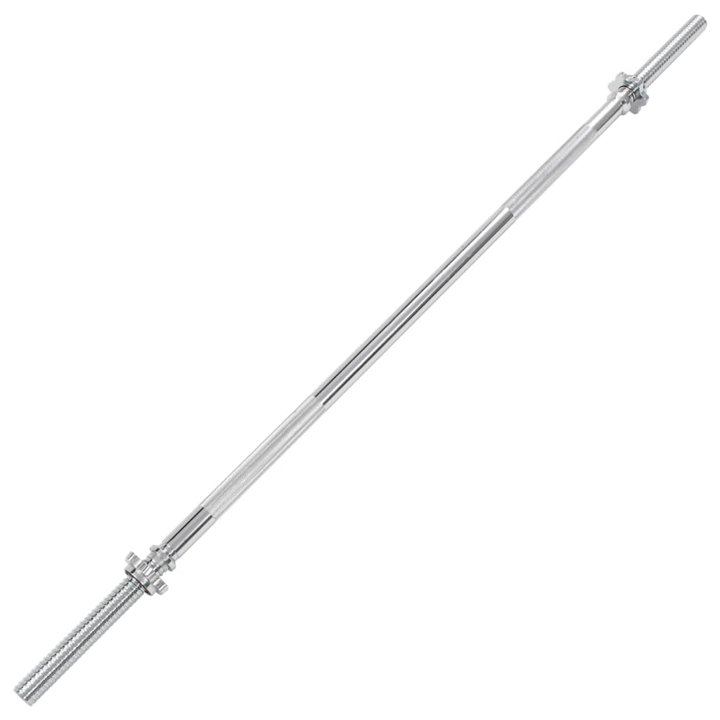 Berkfield Barbell Bar 3x140 cm Solid Steel Silver