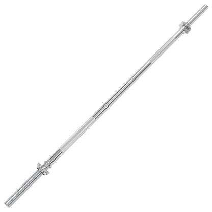 Berkfield Barbell Bar 3x140 cm Solid Steel Silver