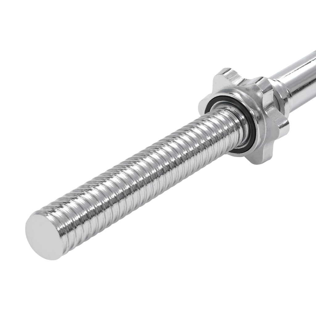 Berkfield Barbell Bar 3x140 cm Solid Steel Silver