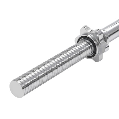 Berkfield Barbell Bar 3x140 cm Solid Steel Silver