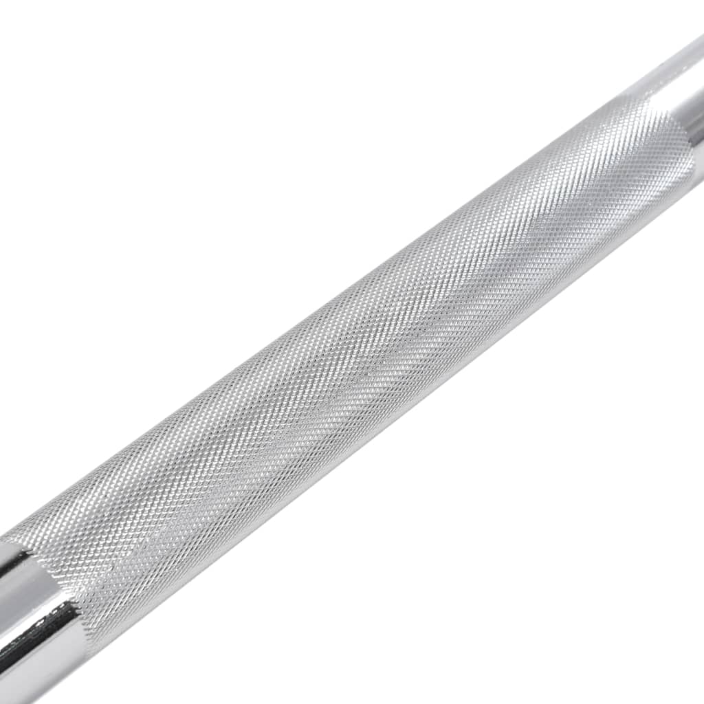 Berkfield Barbell Bar 3x140 cm Solid Steel Silver