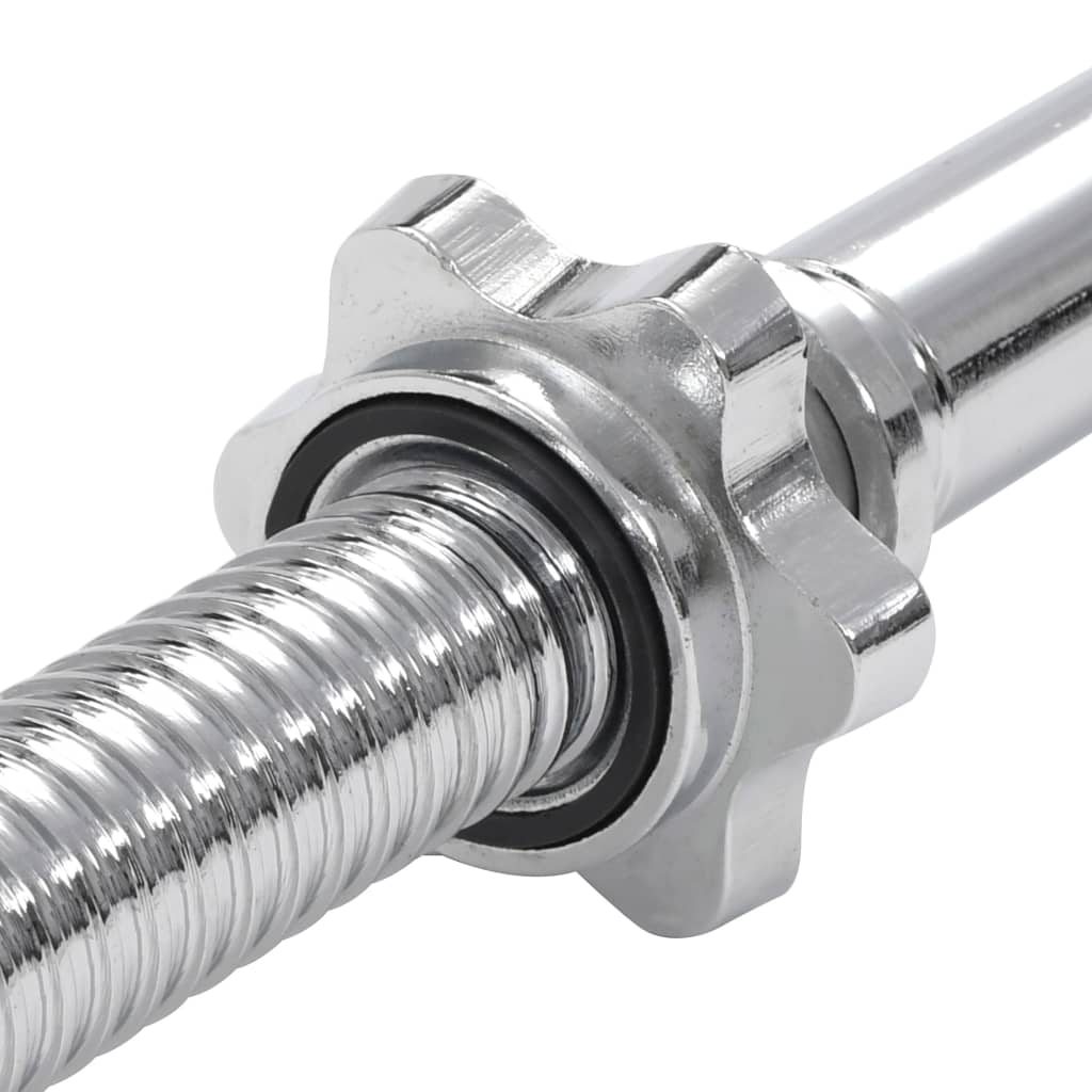 Berkfield Barbell Bar 3x140 cm Solid Steel Silver