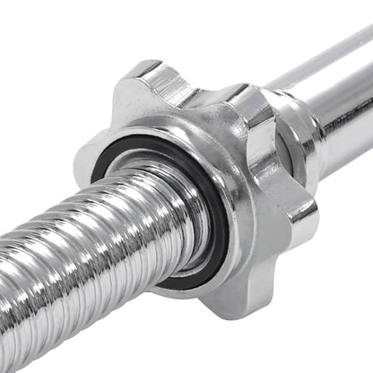 Berkfield Barbell Bar 3x140 cm Solid Steel Silver