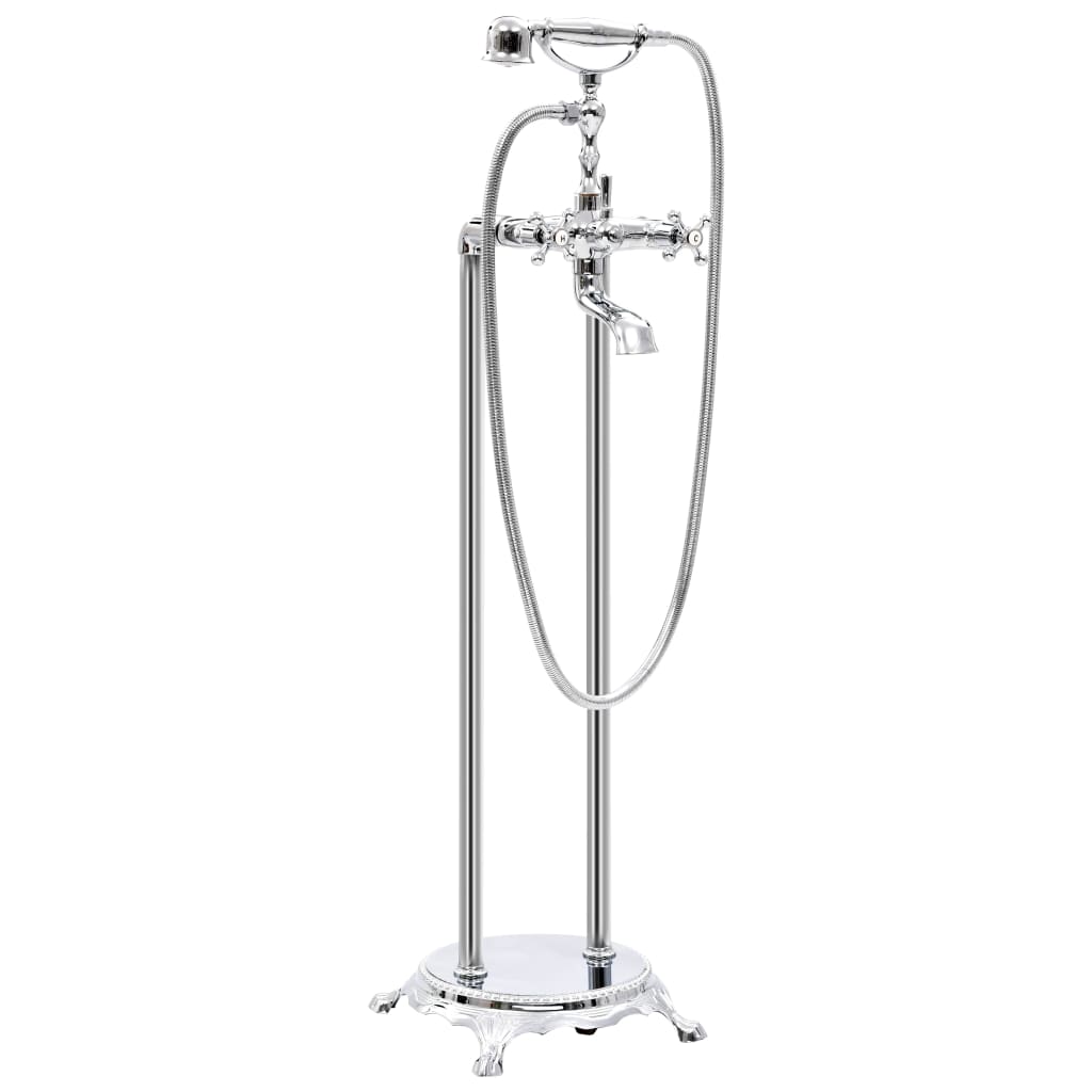 Berkfield Freestanding Bathtub Faucet Stainless Steel 99.5 cm Silver