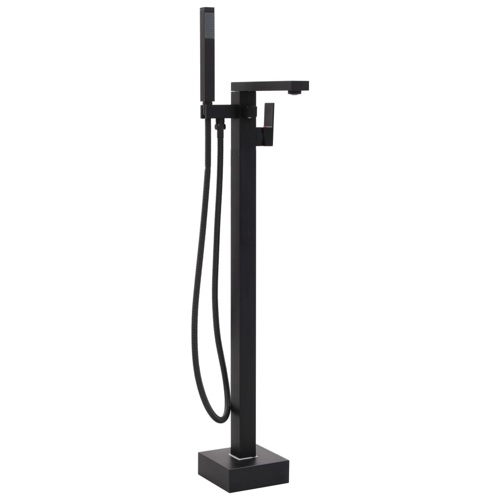 Berkfield Freestanding Bathtub Faucet Black Stainless Steel 90 cm