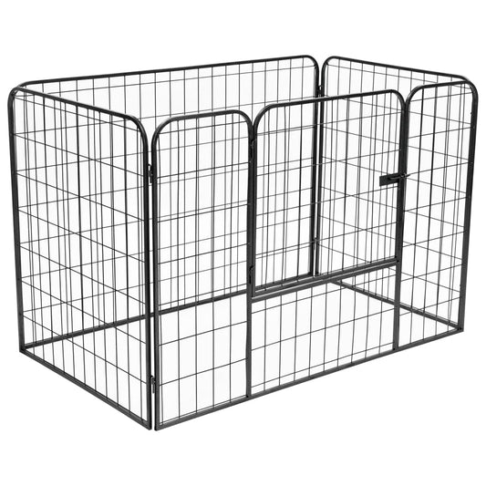Berkfield Heavy Duty Dog Playpen Black 120x80x70 cm Steel