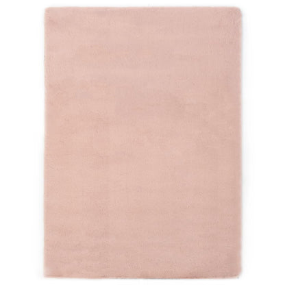 Berkfield Rug 80x150 cm Faux Rabbit Pelt Old Pink