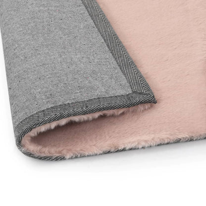 Berkfield Rug 80x150 cm Faux Rabbit Pelt Old Pink