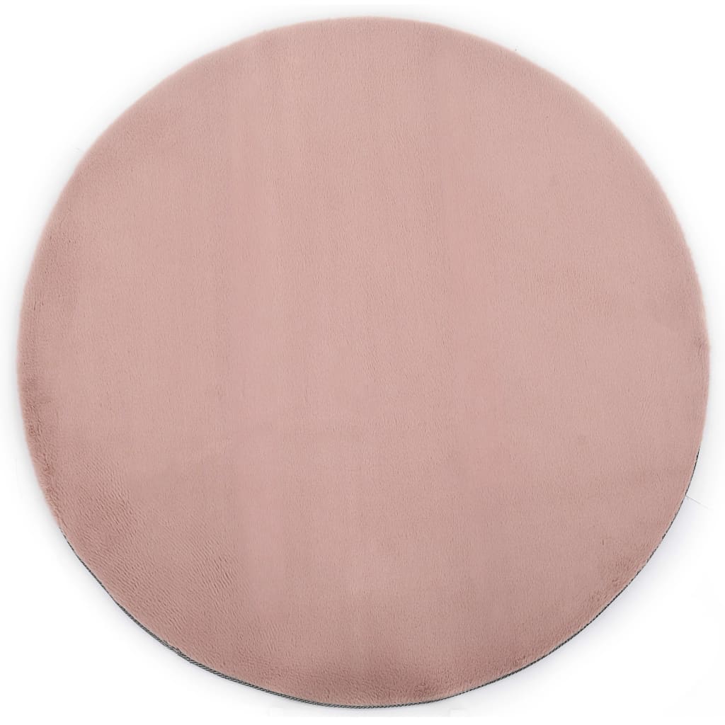 Berkfield Rug 80 cm Faux Rabbit Pelt Old Pink