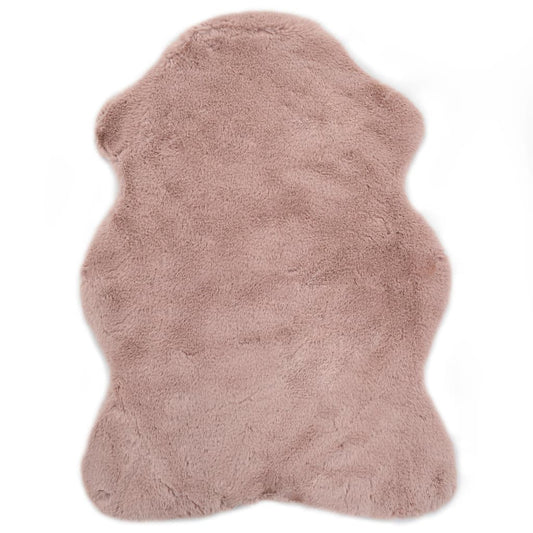 Berkfield Rug 65x95 cm Faux Rabbit Pelt Old Pink