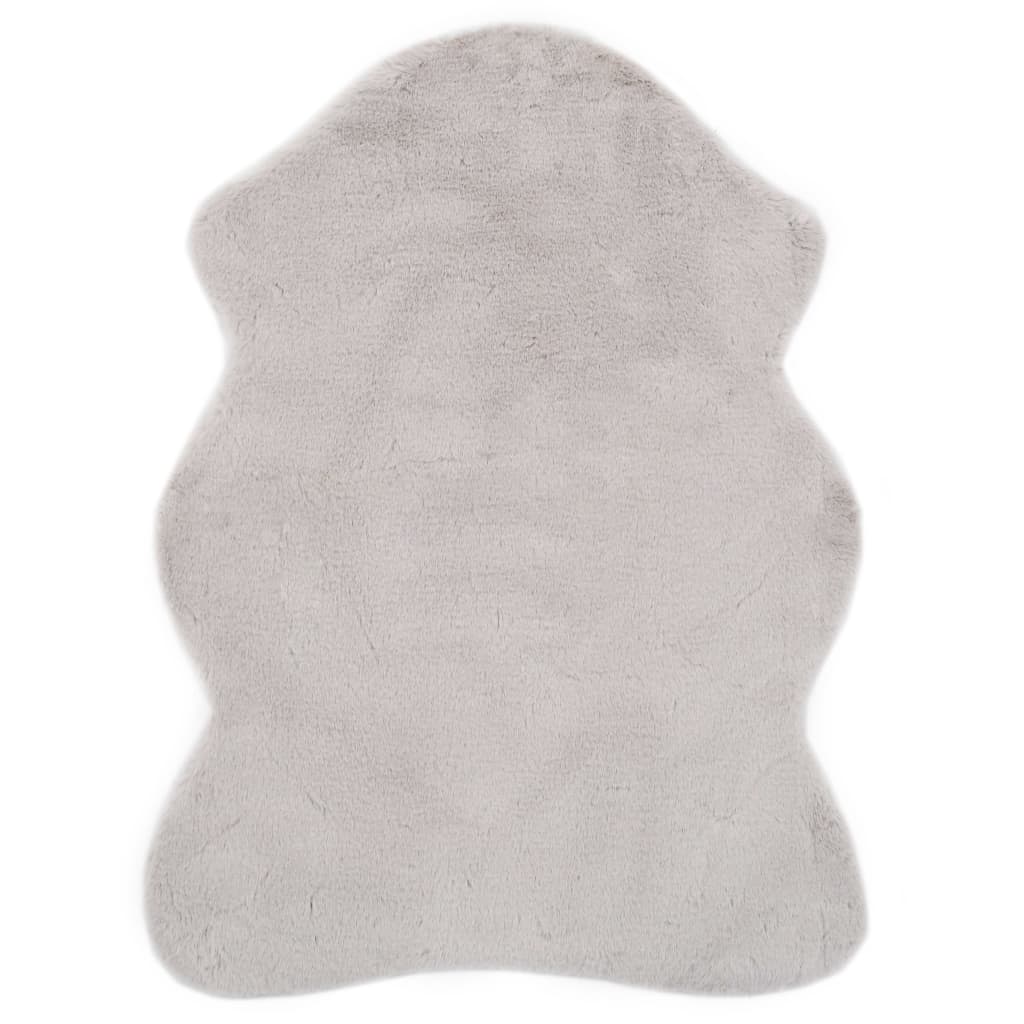 Berkfield Rug 65x95 cm Faux Rabbit Pelt Grey