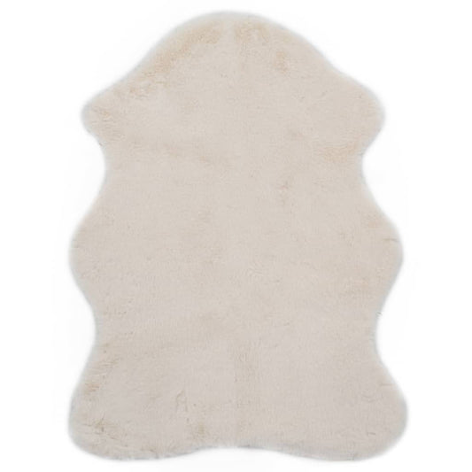 Berkfield Rug 65x95 cm Faux Rabbit Pelt Cream