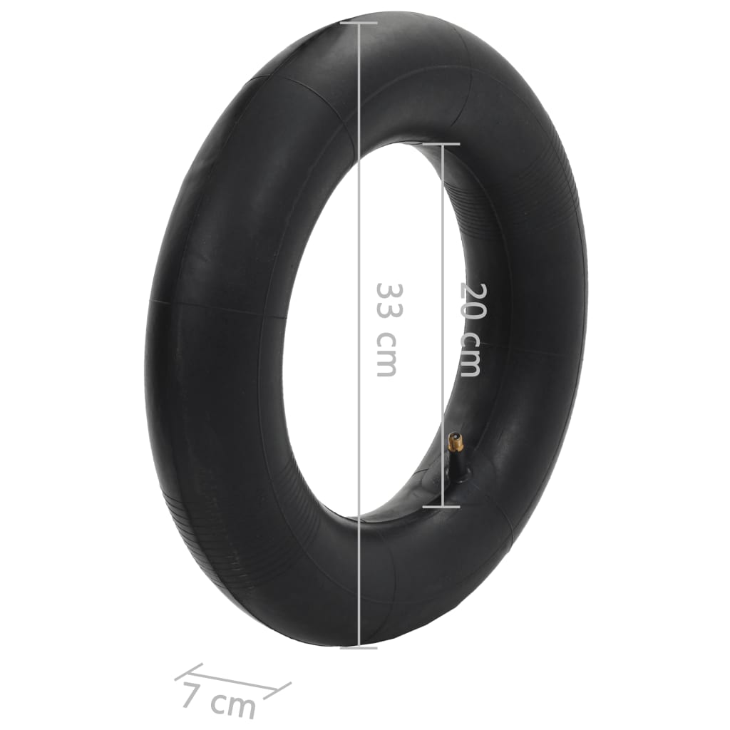 Berkfield 4 Piece Wheelbarrow Tire and Inner Tube Set 3.50-8 4PR Rubber