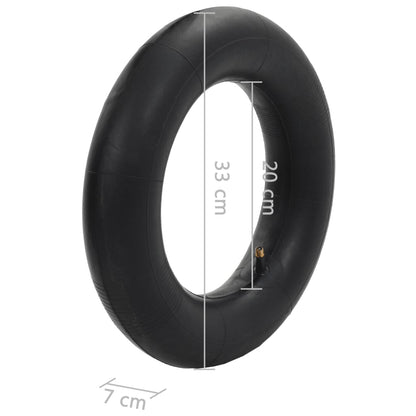 Berkfield 4 Piece Wheelbarrow Tire and Inner Tube Set 3.50-8 4PR Rubber
