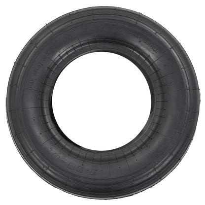 Berkfield 4 Piece Wheelbarrow Tire and Inner Tube Set 3.50-8 4PR Rubber