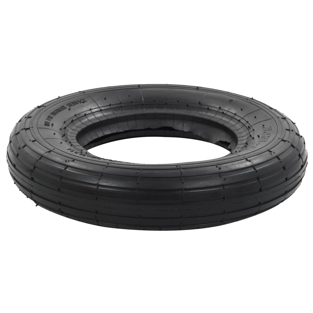 Berkfield 4 Piece Wheelbarrow Tire and Inner Tube Set 3.50-8 4PR Rubber
