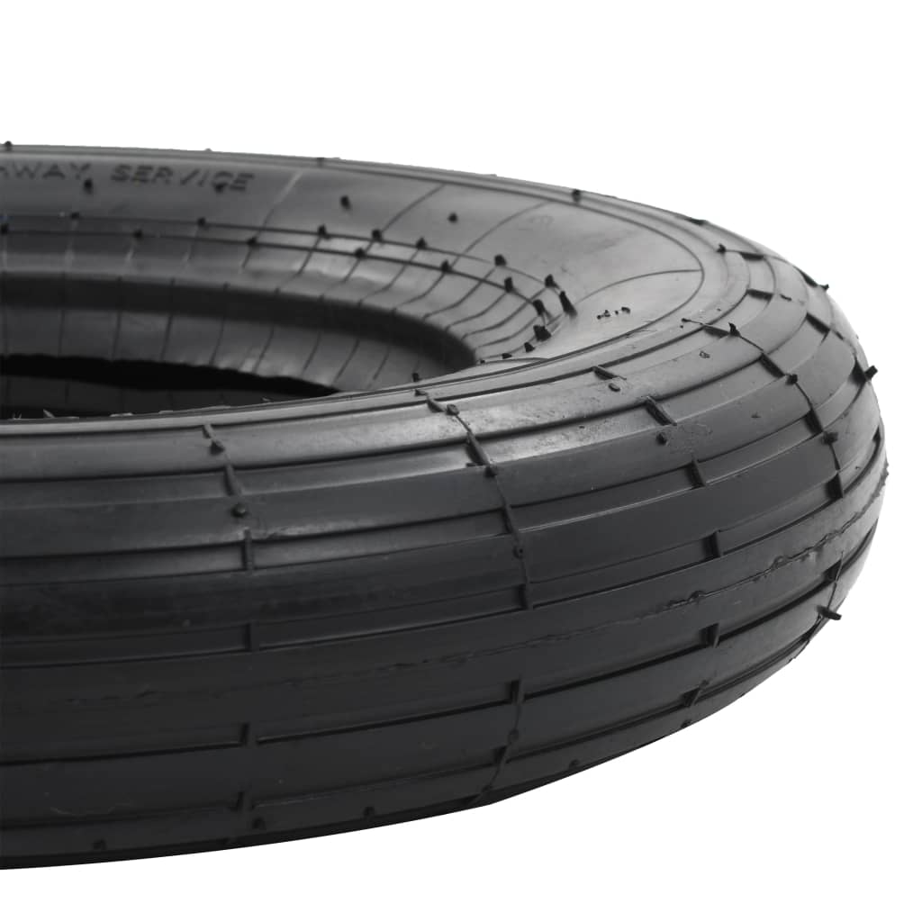 Berkfield 4 Piece Wheelbarrow Tire and Inner Tube Set 3.50-8 4PR Rubber