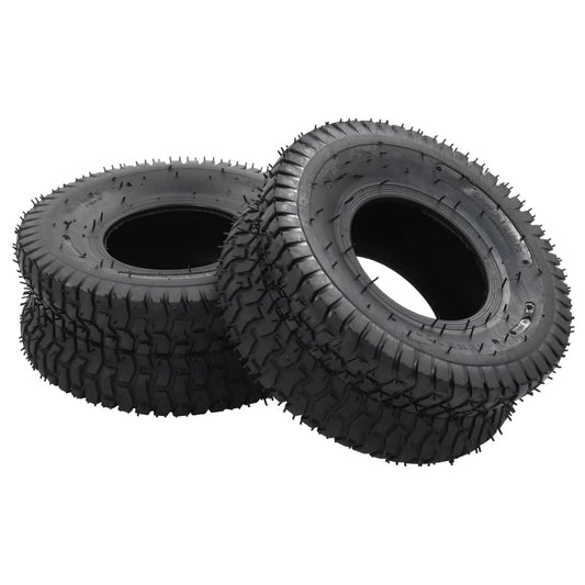 Berkfield 4 Piece Wheelbarrow Tire and Inner Tube Set 15x6.00-6 4PR Rubber