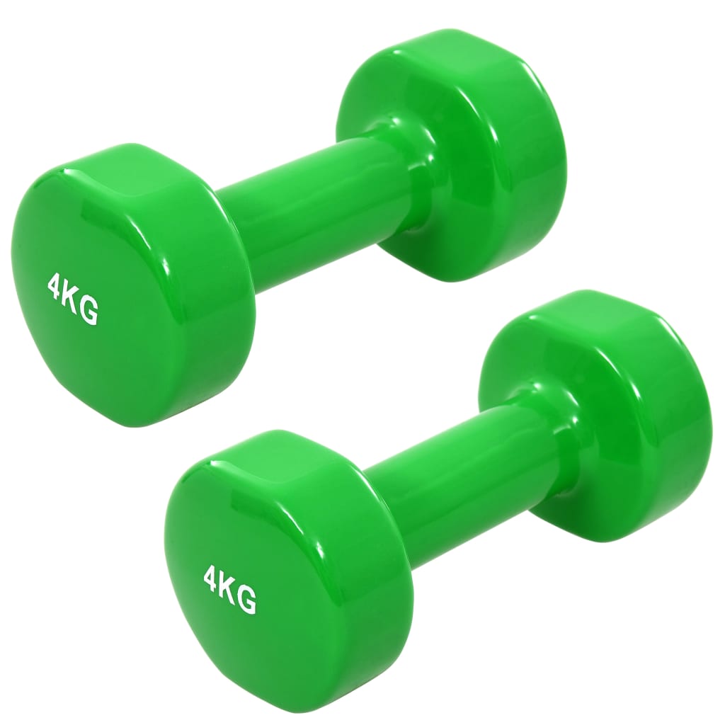 Berkfield Dumbbell 2 pcs 2x4 kg Cast Iron Green
