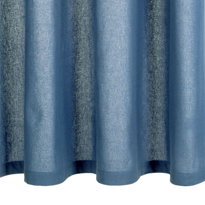 Berkfield Curtains with Metal Rings 2 pcs Cotton 140x225 cm Blue