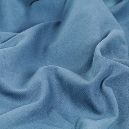 Berkfield Curtains with Metal Rings 2 pcs Cotton 140x225 cm Blue