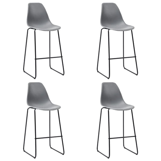 Berkfield Bar Chairs 4 pcs Grey Plastic