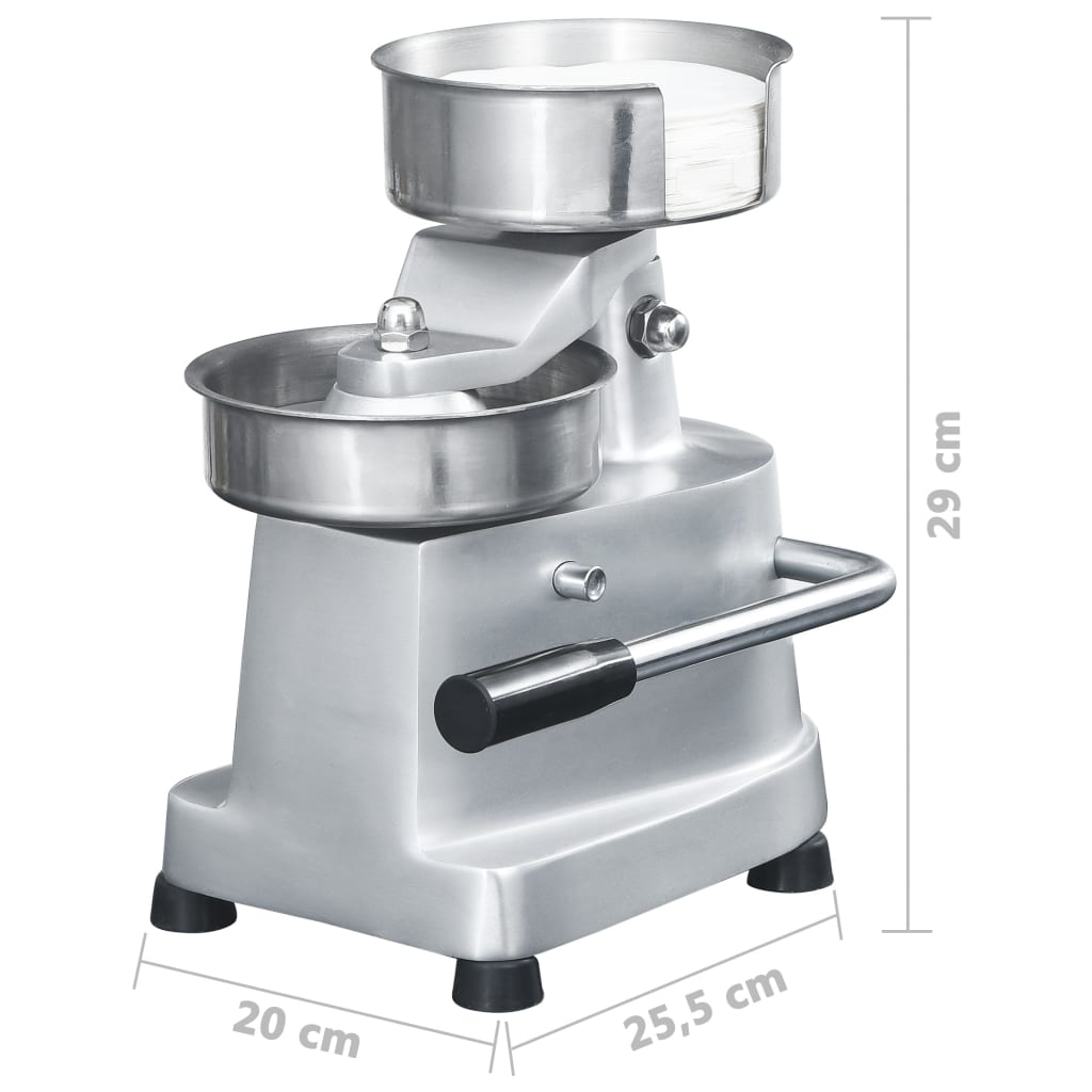 Berkfield Hamburger Press Machine with 500 Patty Papers Aluminium 10 cm