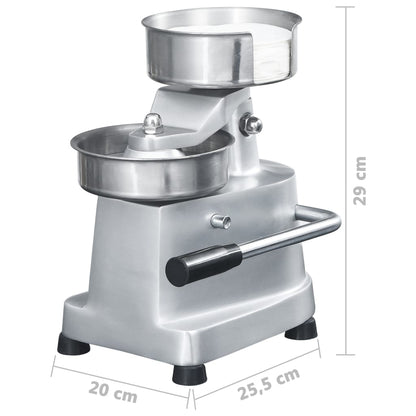 Berkfield Hamburger Press Machine with 500 Patty Papers Aluminium 10 cm