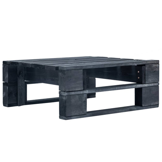 Berkfield Garden Pallet Ottoman Wood Black