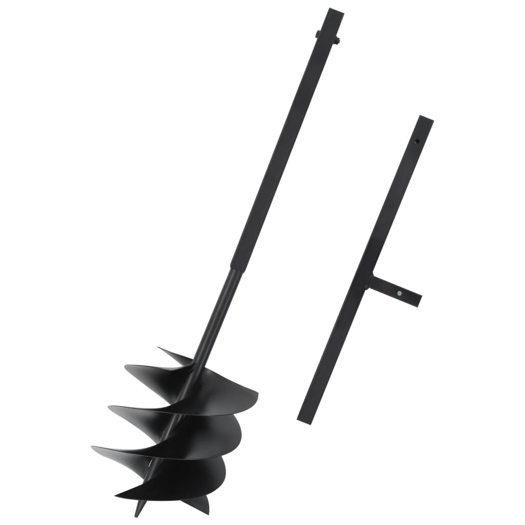 Berkfield Ground Drill with Handle 250 mm Steel Black