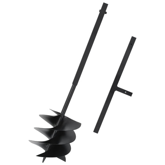 Berkfield Ground Drill with Handle 250 mm Steel Black