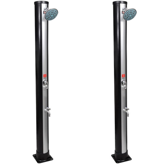 Berkfield Outdoor Solar Showers with Shower Head and Faucet 2 pcs 35 L