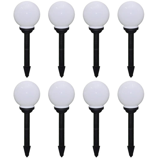 Berkfield Outdoor Pathway Lamps 8 pcs LED 15 cm with Ground Spike