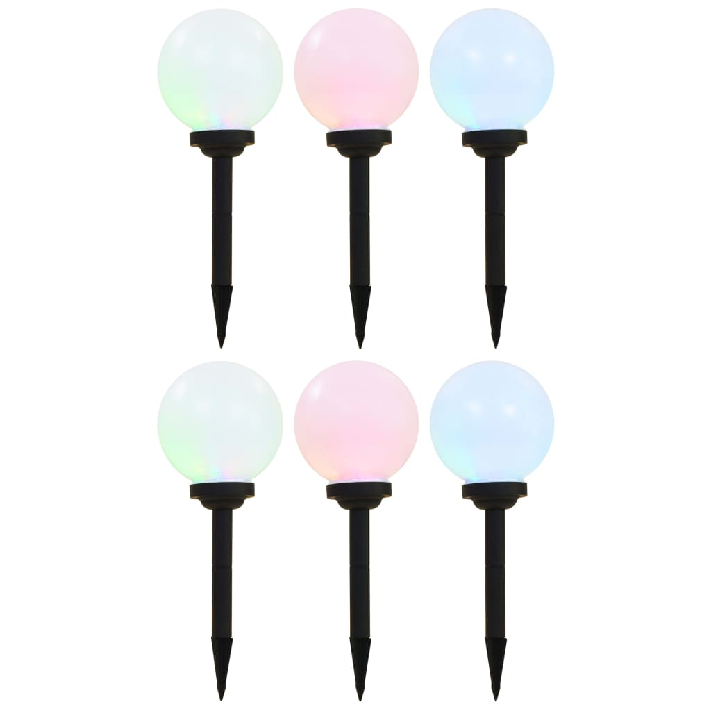 Berkfield Outdoor Solar Lamps 6 pcs LED Spherical 20 cm RGB