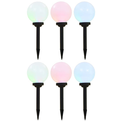 Berkfield Outdoor Solar Lamps 6 pcs LED Spherical 20 cm RGB