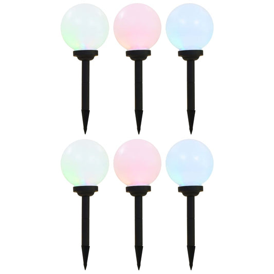 Berkfield Outdoor Solar Lamps 6 pcs LED Spherical 20 cm RGB