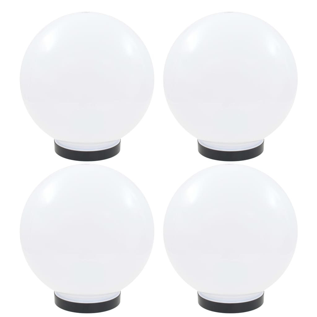 Berkfield LED Bowl Lamps 4 pcs Spherical 25 cm PMMA