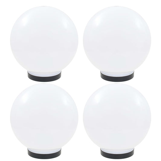 Berkfield LED Bowl Lamps 4 pcs Spherical 25 cm PMMA
