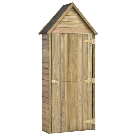 Berkfield Garden Tool Shed with Door 69.5x32x178 cm Impregnated Pinewood
