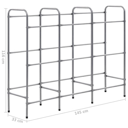 Berkfield Storage Shelf for 9 Crates Silver 145x33x116 cm Steel