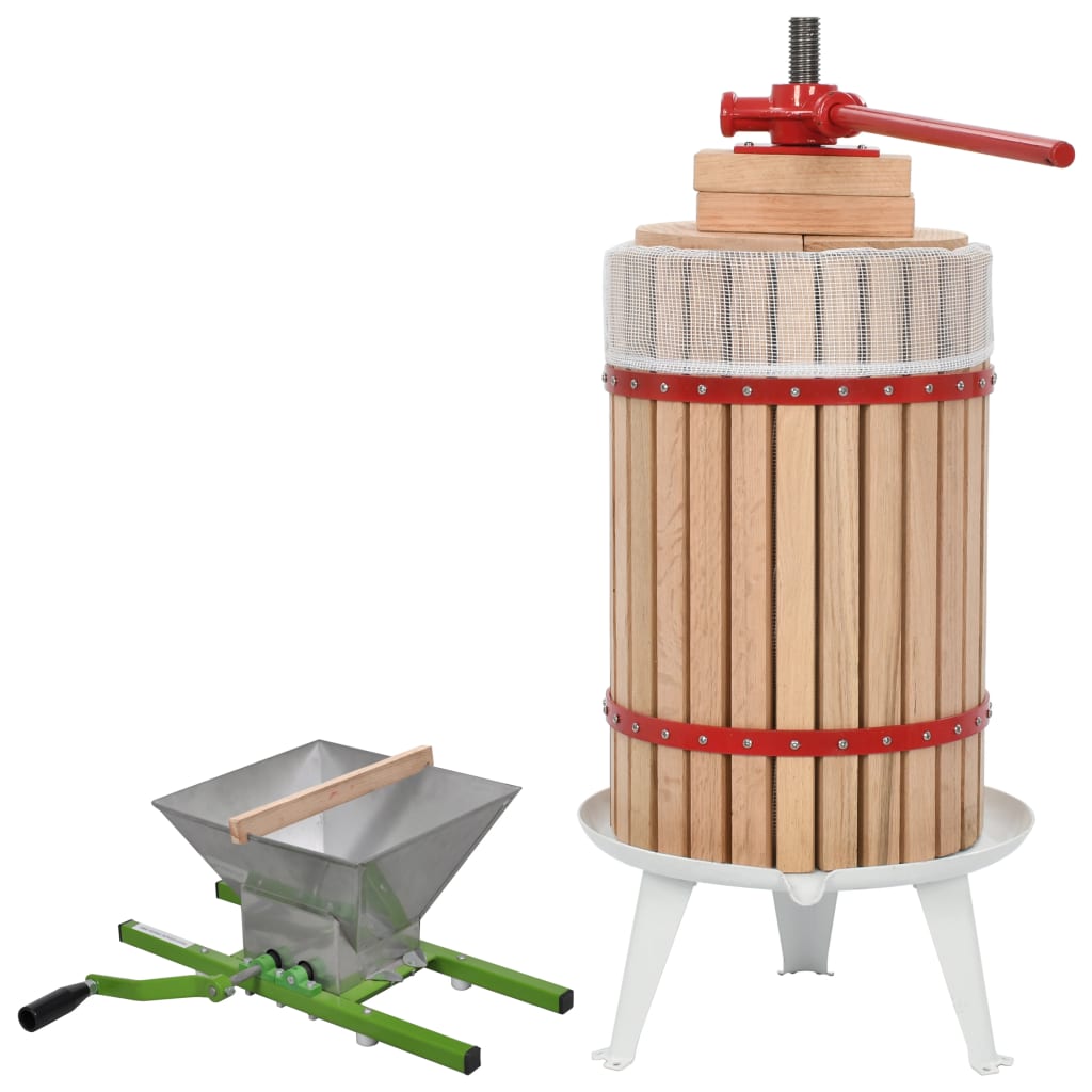 Berkfield 2 Piece Fruit & Wine Press and Crusher Set